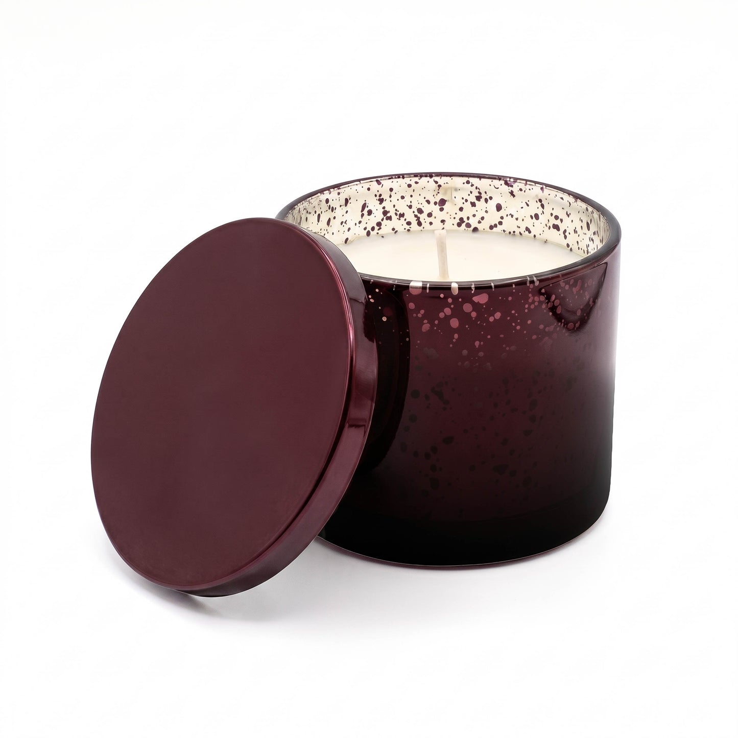 SOLARA 10 oz METALLIC GLASS CANDLE WITH TIN LID
