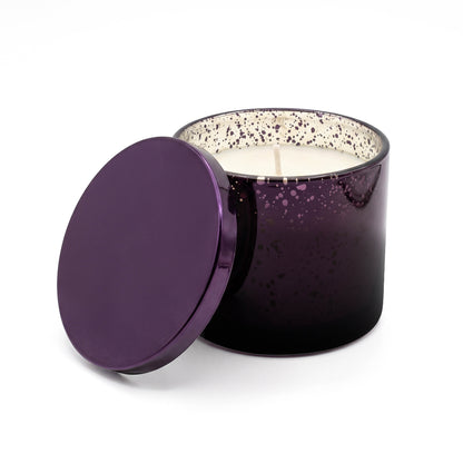 SOLARA 10 oz METALLIC GLASS CANDLE WITH TIN LID