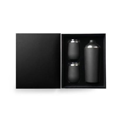 GLACIER STAINLESS STEEL WINE CHILLER AND TUMBLER SET