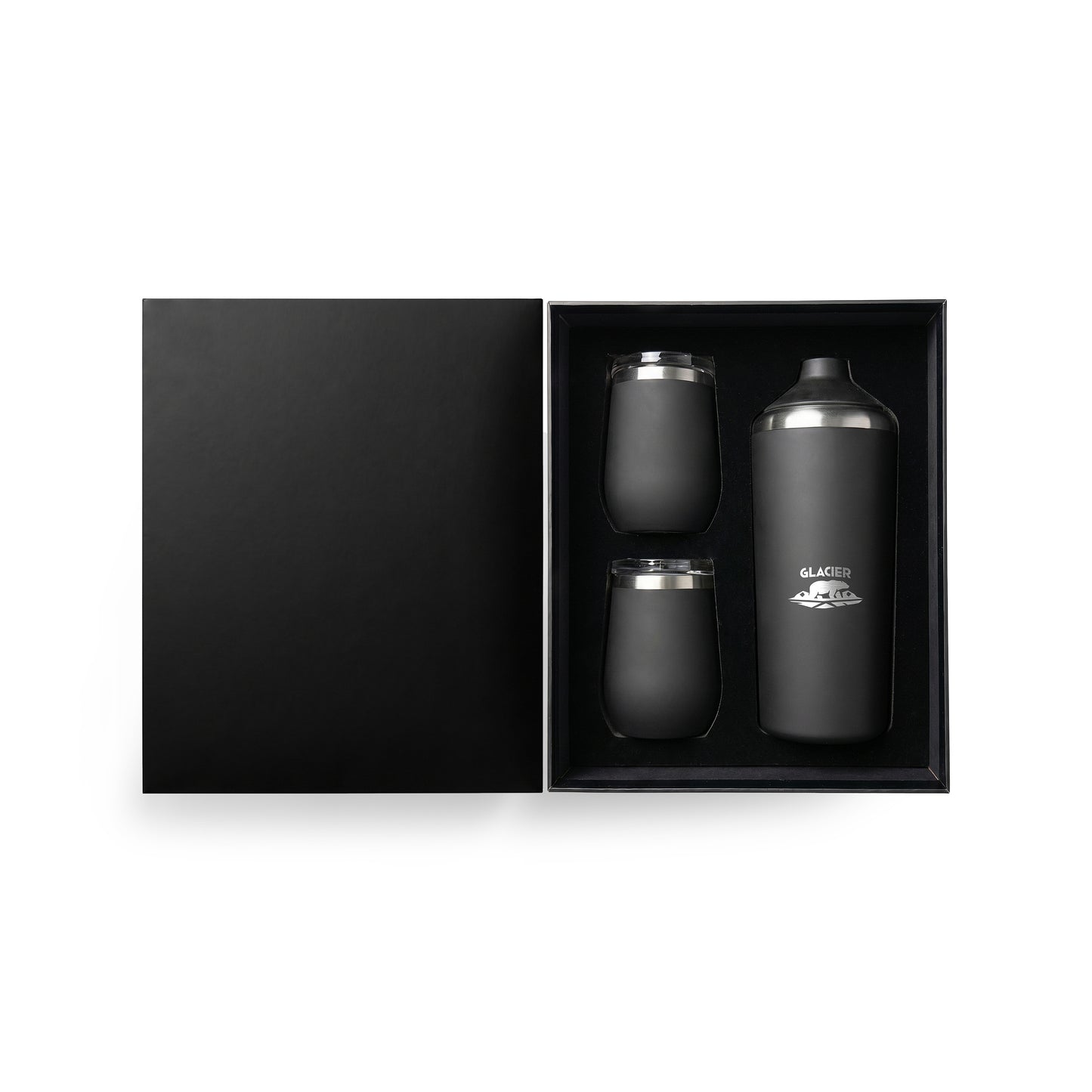 GLACIER STAINLESS STEEL WINE CHILLER AND TUMBLER SET