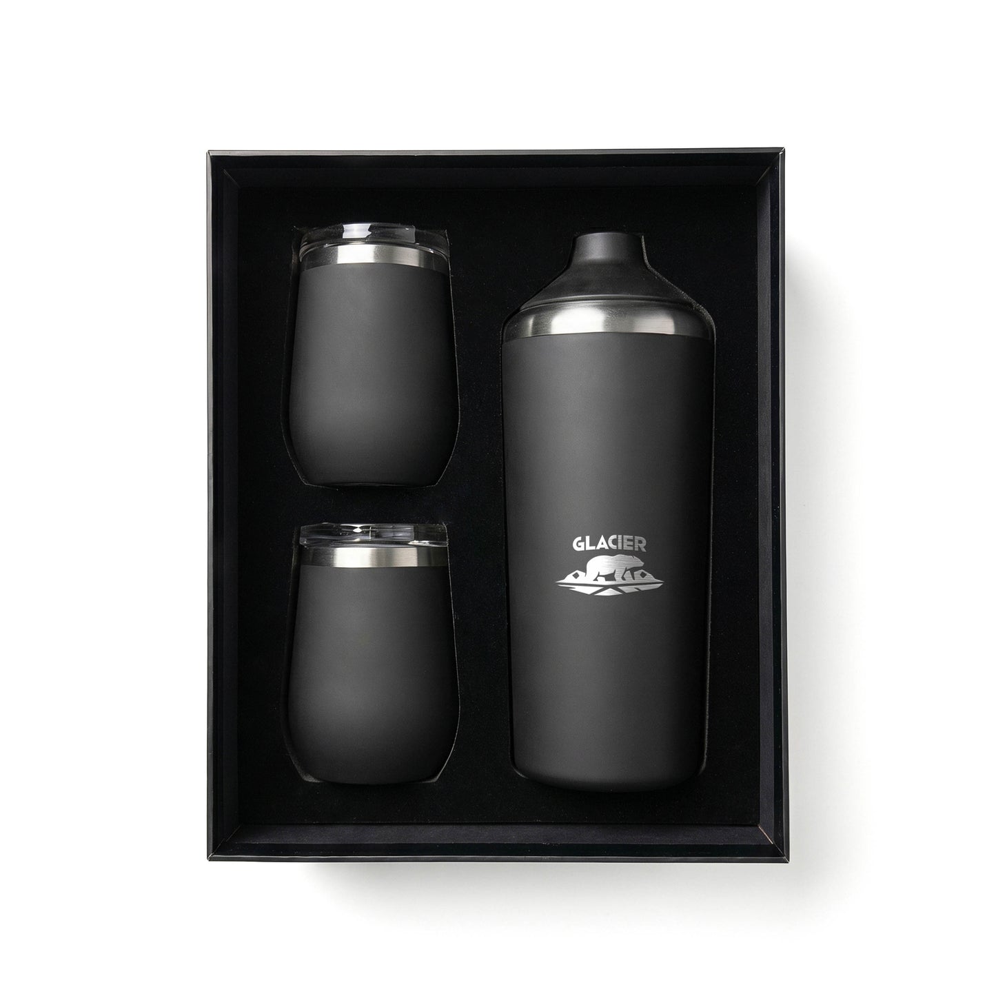 GLACIER STAINLESS STEEL WINE CHILLER AND TUMBLER SET