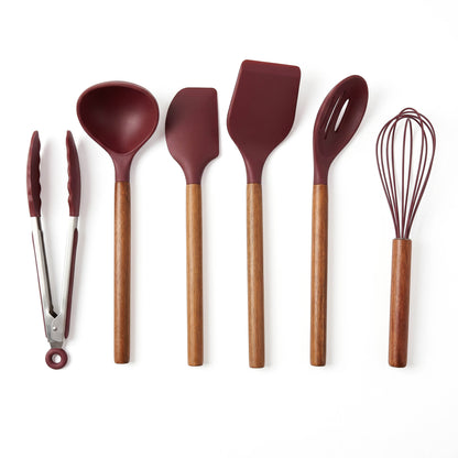 STONEWARE UTENSIL HOLDER AND SPATULA SET