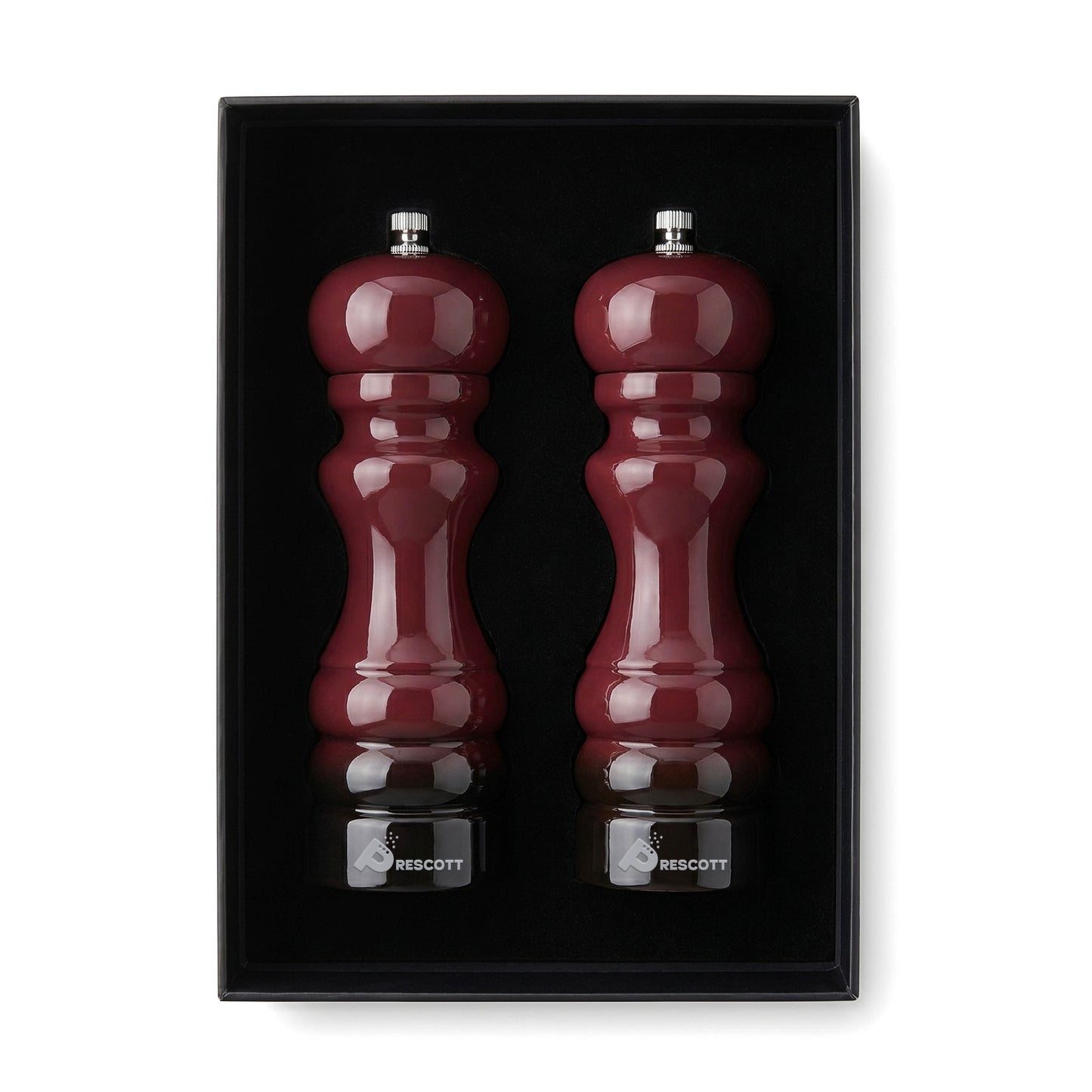 PRESCOTT OAK WOOD SALT AND PEPPER MILL SET