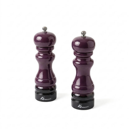PRESCOTT OAK WOOD SALT AND PEPPER MILL SET