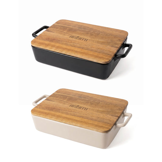 HEARTH STONEWARE CASSEROLE DISH