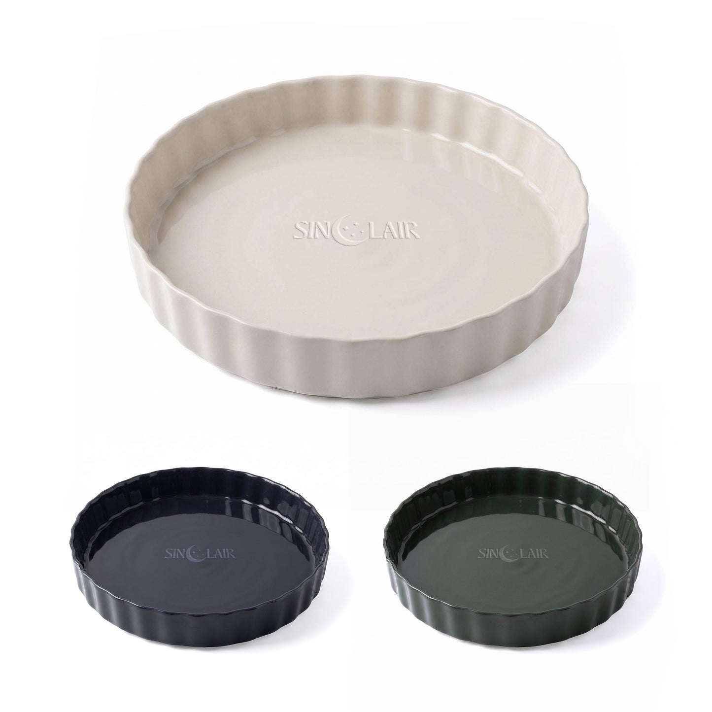 SINCLAIR STONEWARE PIE DISH