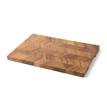 ACACIA WOOD HERRINGBONE SERVING BOARD