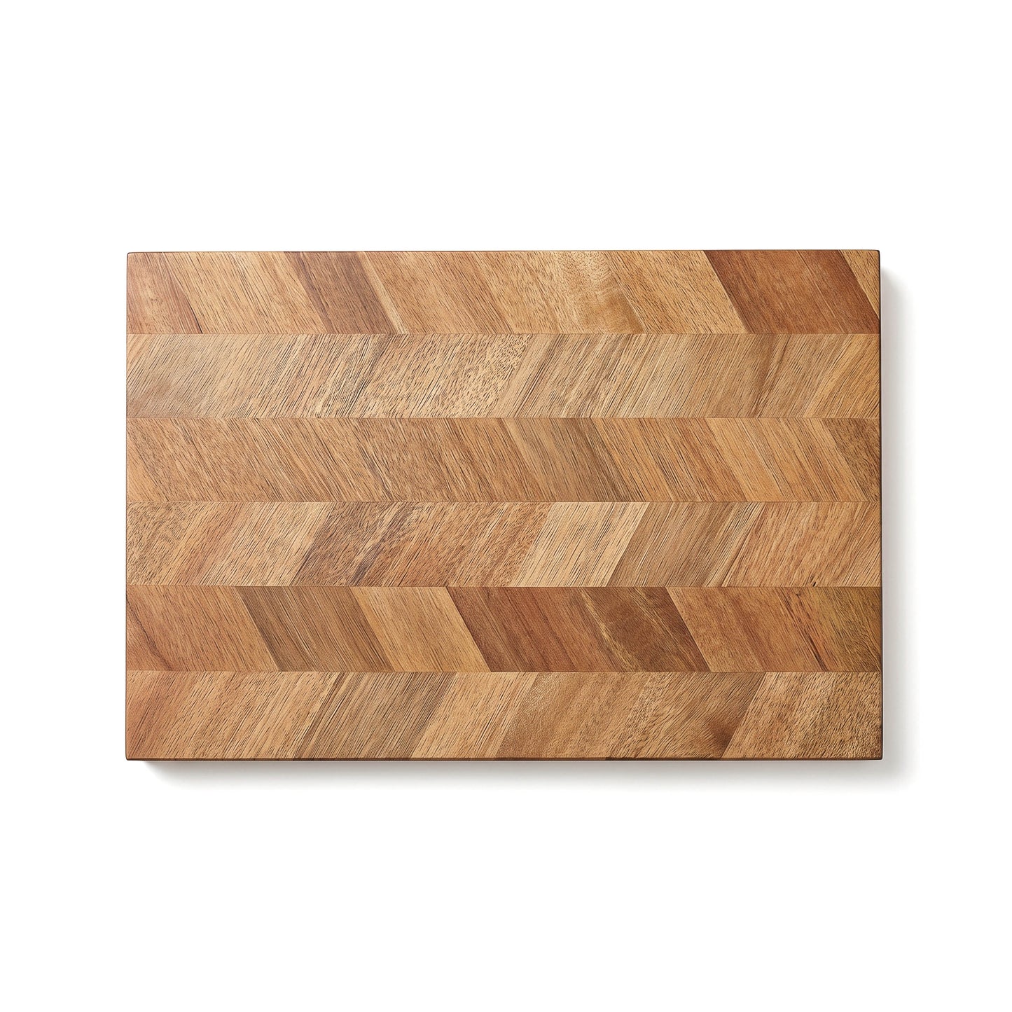 ACACIA WOOD HERRINGBONE SERVING BOARD