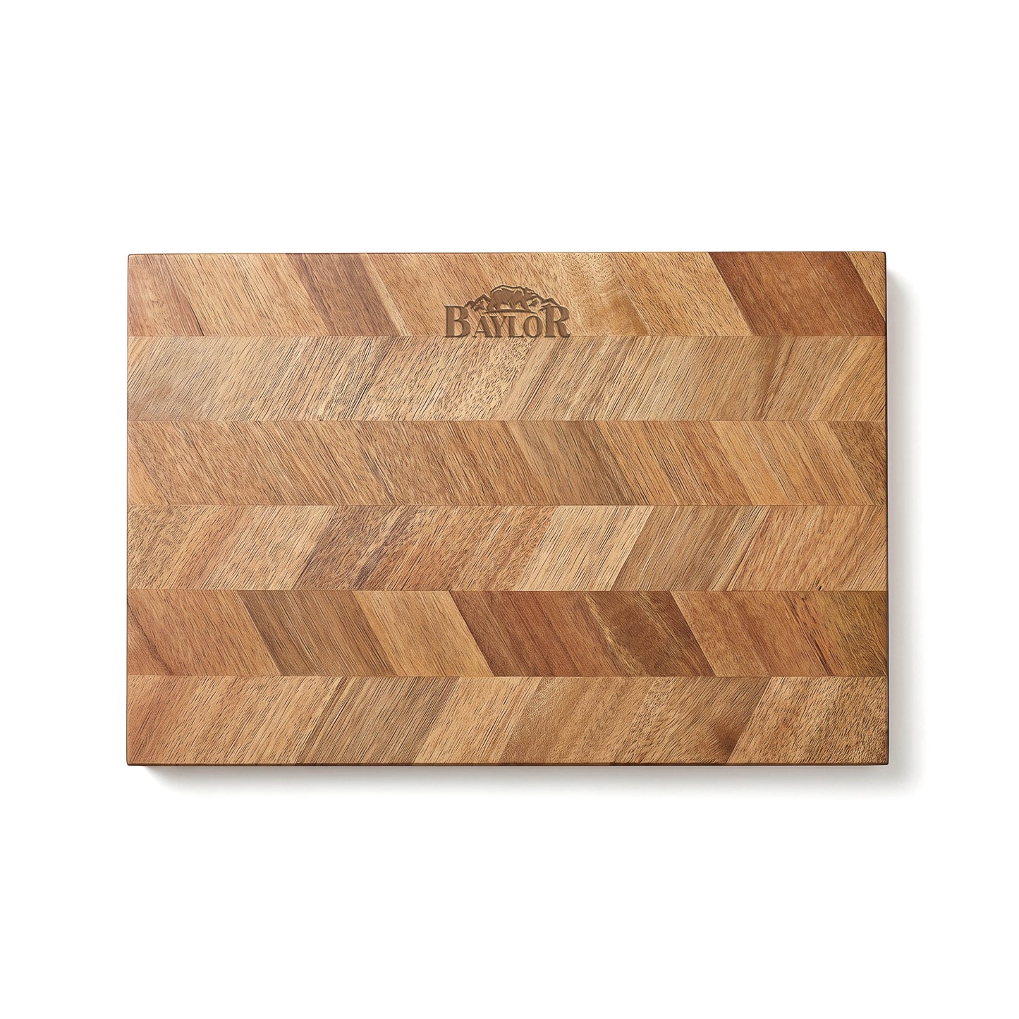 ACACIA WOOD HERRINGBONE SERVING BOARD
