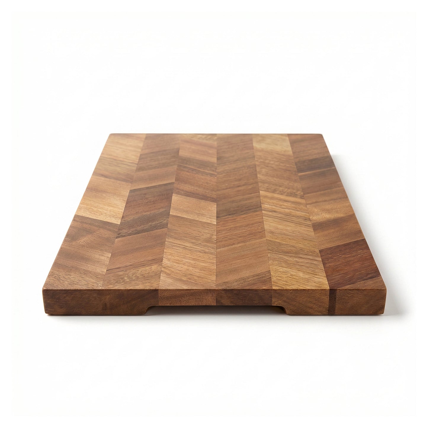 ACACIA WOOD HERRINGBONE SERVING BOARD