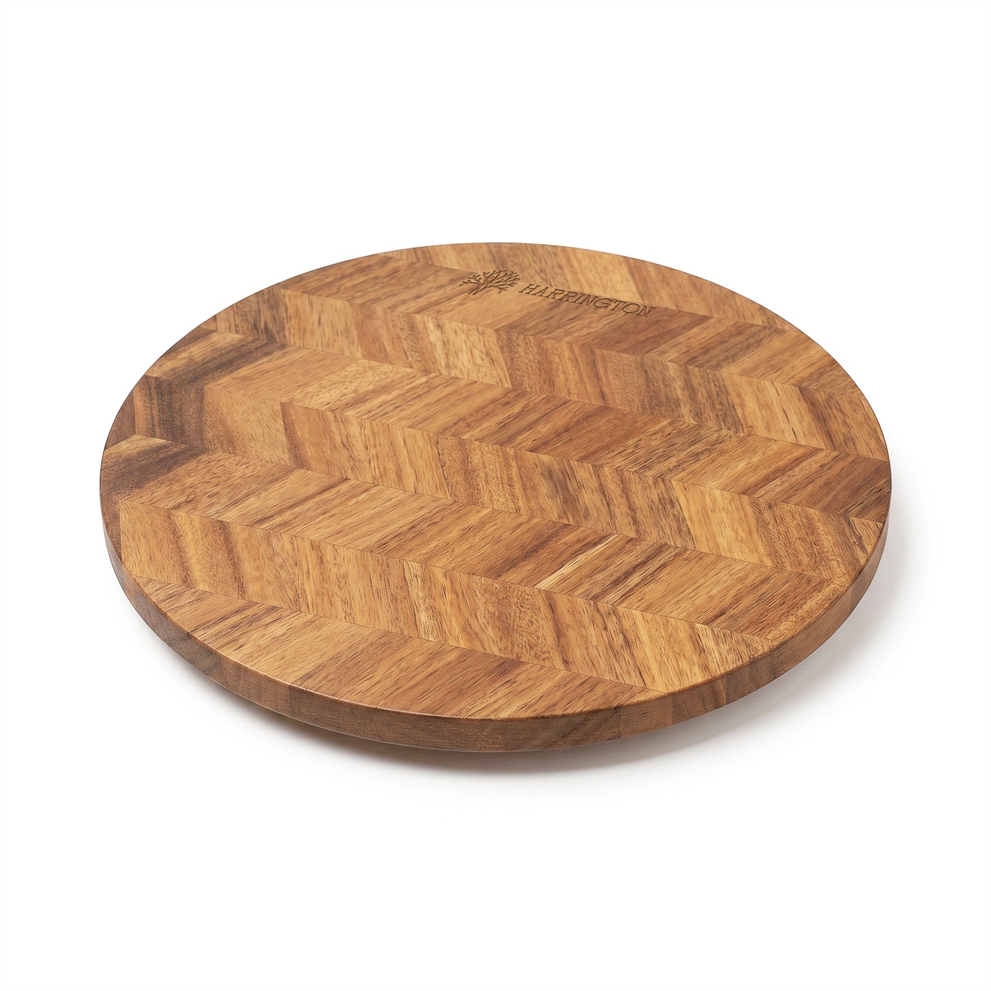 ACACIA WOOD HERRINGBONE LAZY SUSAN