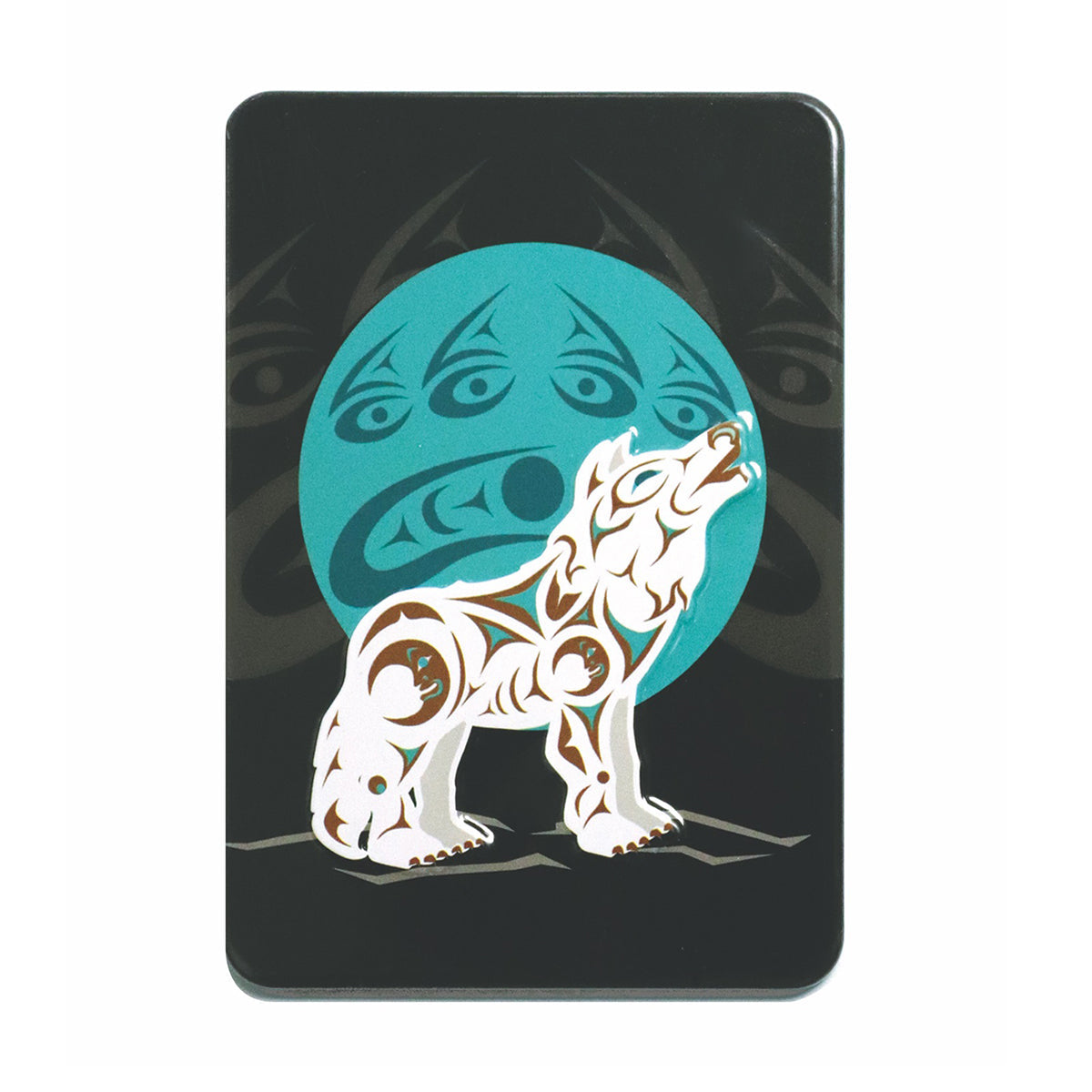 Indigenous Art Embossed Metal Magnet