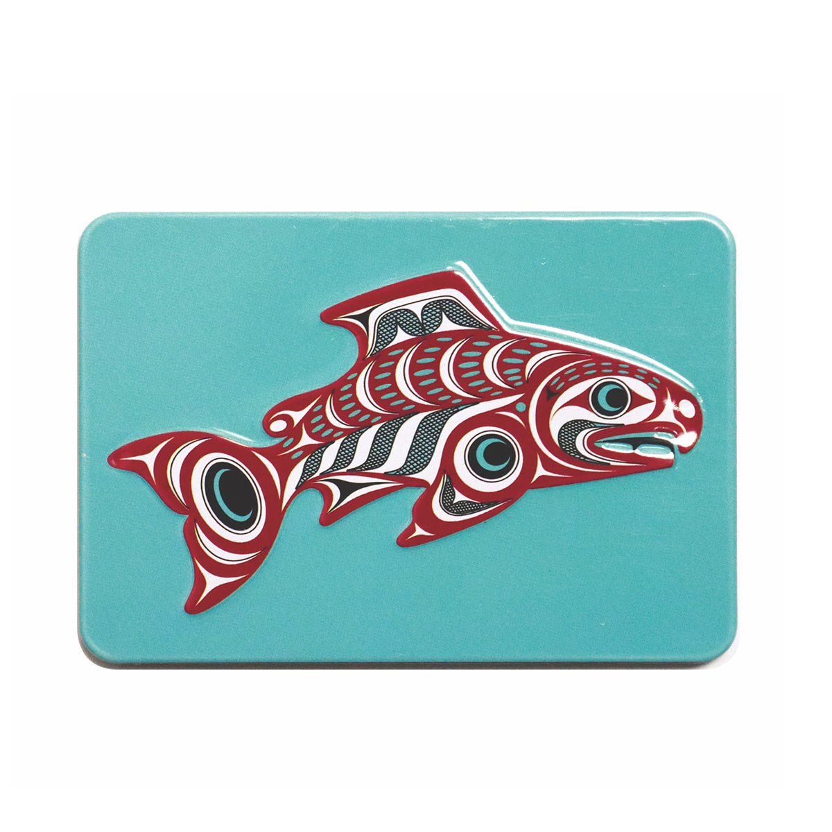Indigenous Art Embossed Metal Magnet