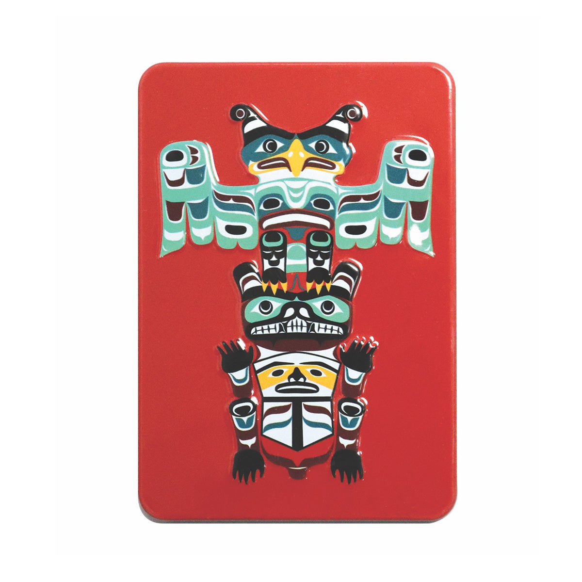 Indigenous Art Embossed Metal Magnet