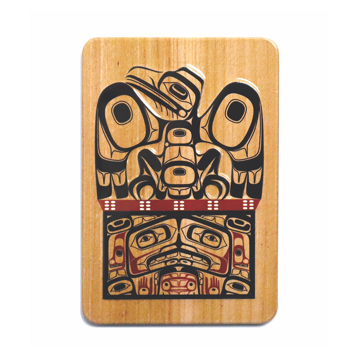 Indigenous Art Embossed Metal Magnet