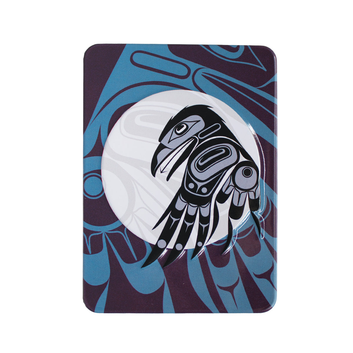 Indigenous Art Embossed Metal Magnet
