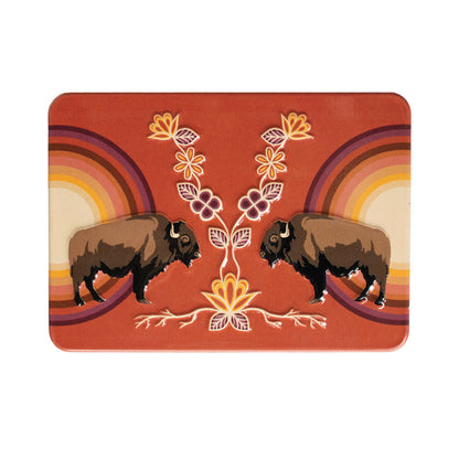 Indigenous Art Embossed Metal Magnet