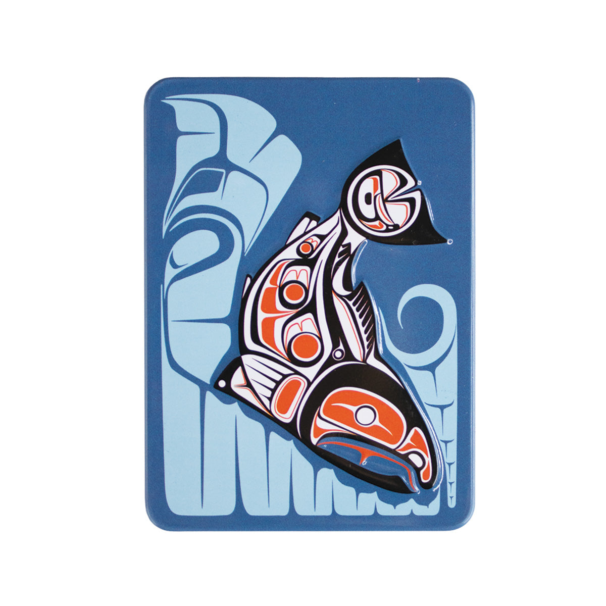 Indigenous Art Embossed Metal Magnet