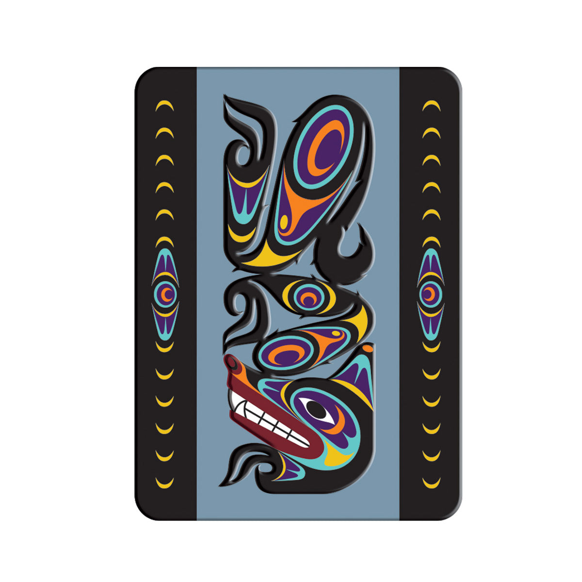 Indigenous Art Embossed Metal Magnet