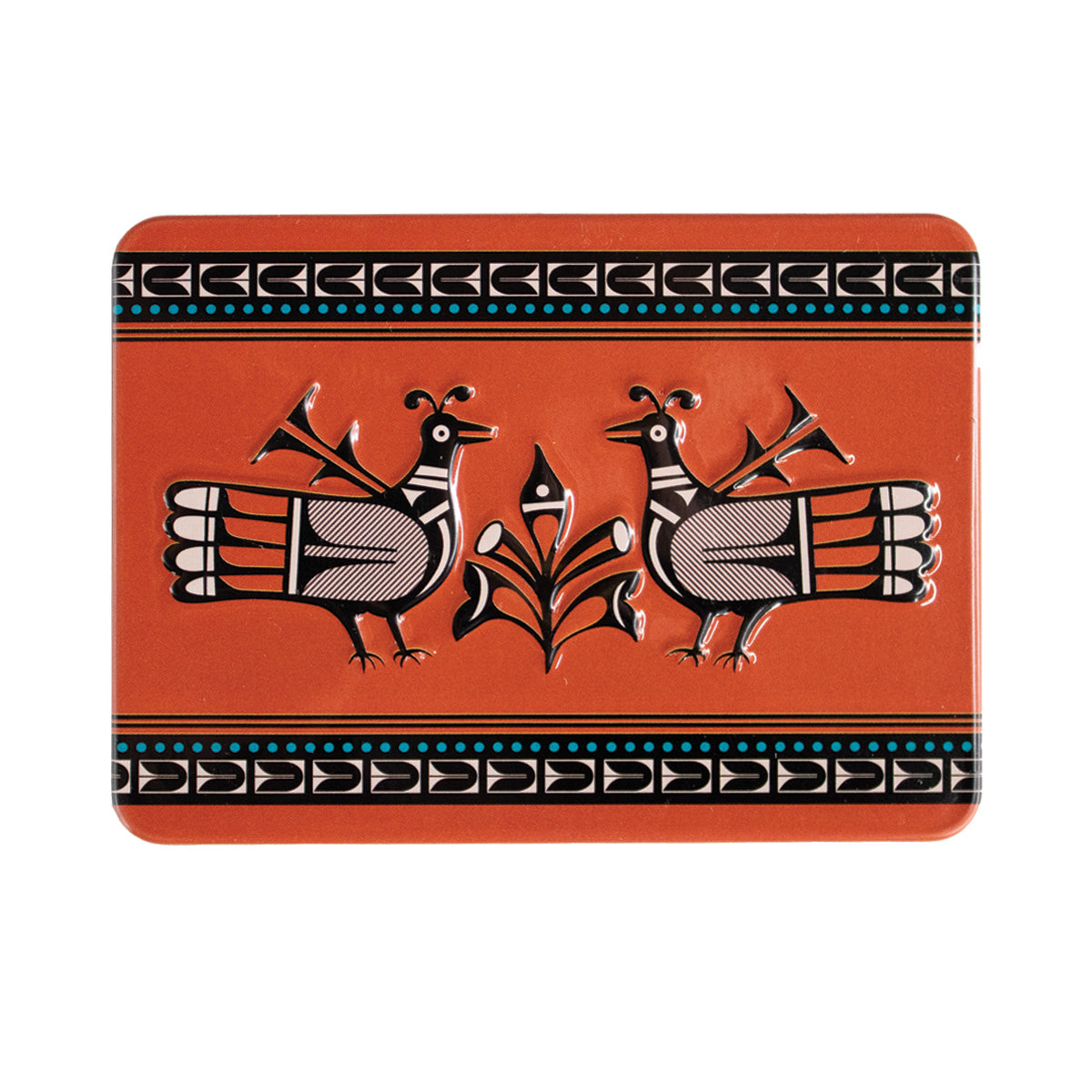 Indigenous Art Embossed Metal Magnet