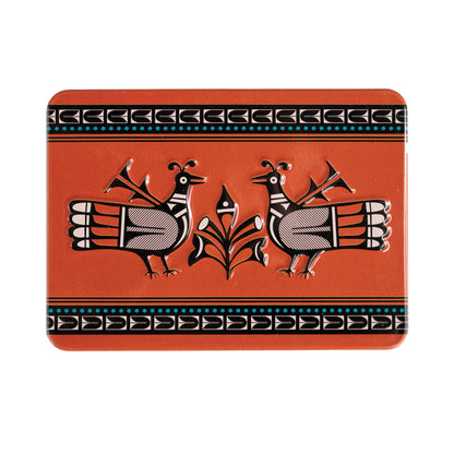 Indigenous Art Embossed Metal Magnet