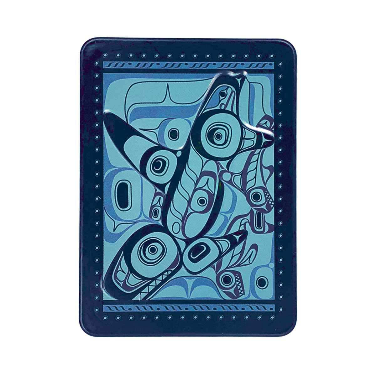 Indigenous Art Embossed Metal Magnet