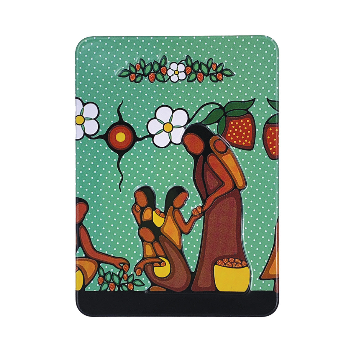 Indigenous Art Embossed Metal Magnet