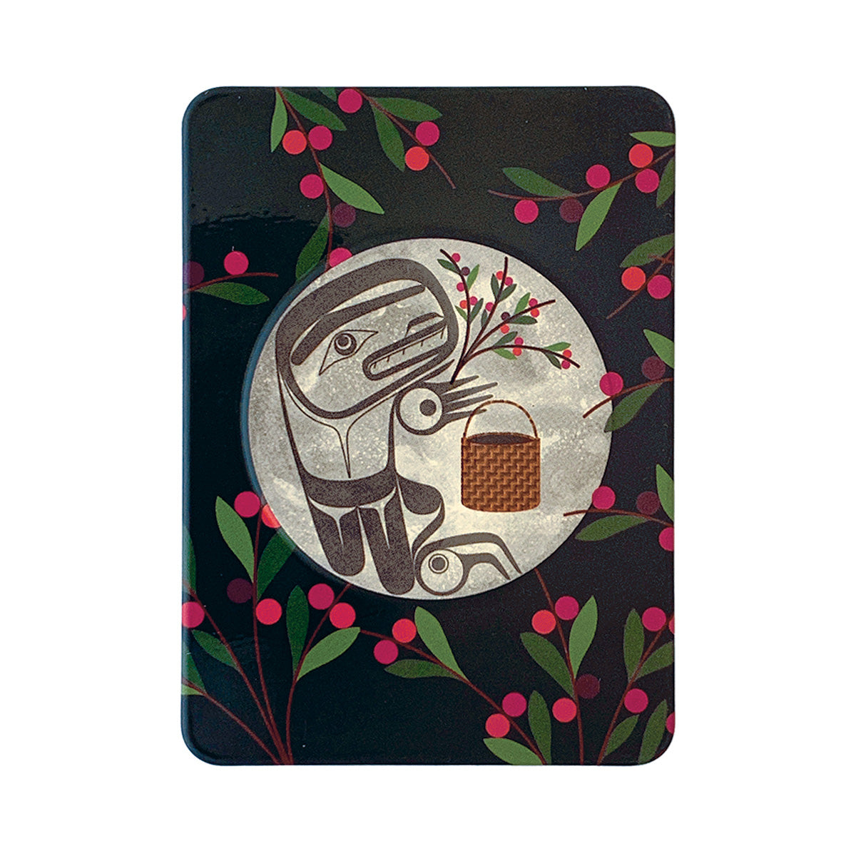 Indigenous Art Embossed Metal Magnet