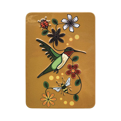 Indigenous Art Embossed Metal Magnet