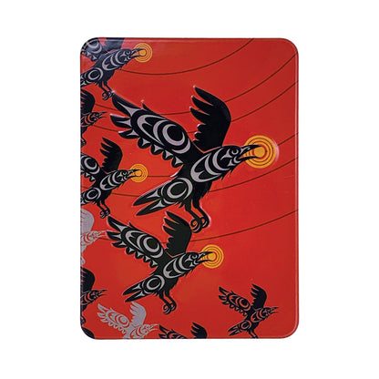 Indigenous Art Embossed Metal Magnet