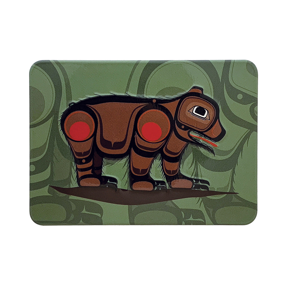 Indigenous Art Embossed Metal Magnet