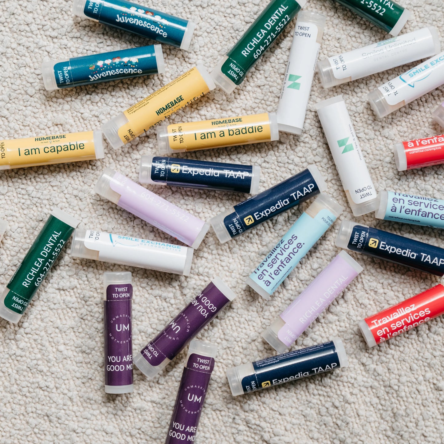 Handcrafted Lip Balm with Logo