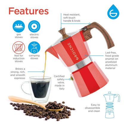 MILANO Stovetop Espresso Maker, Moka Pot