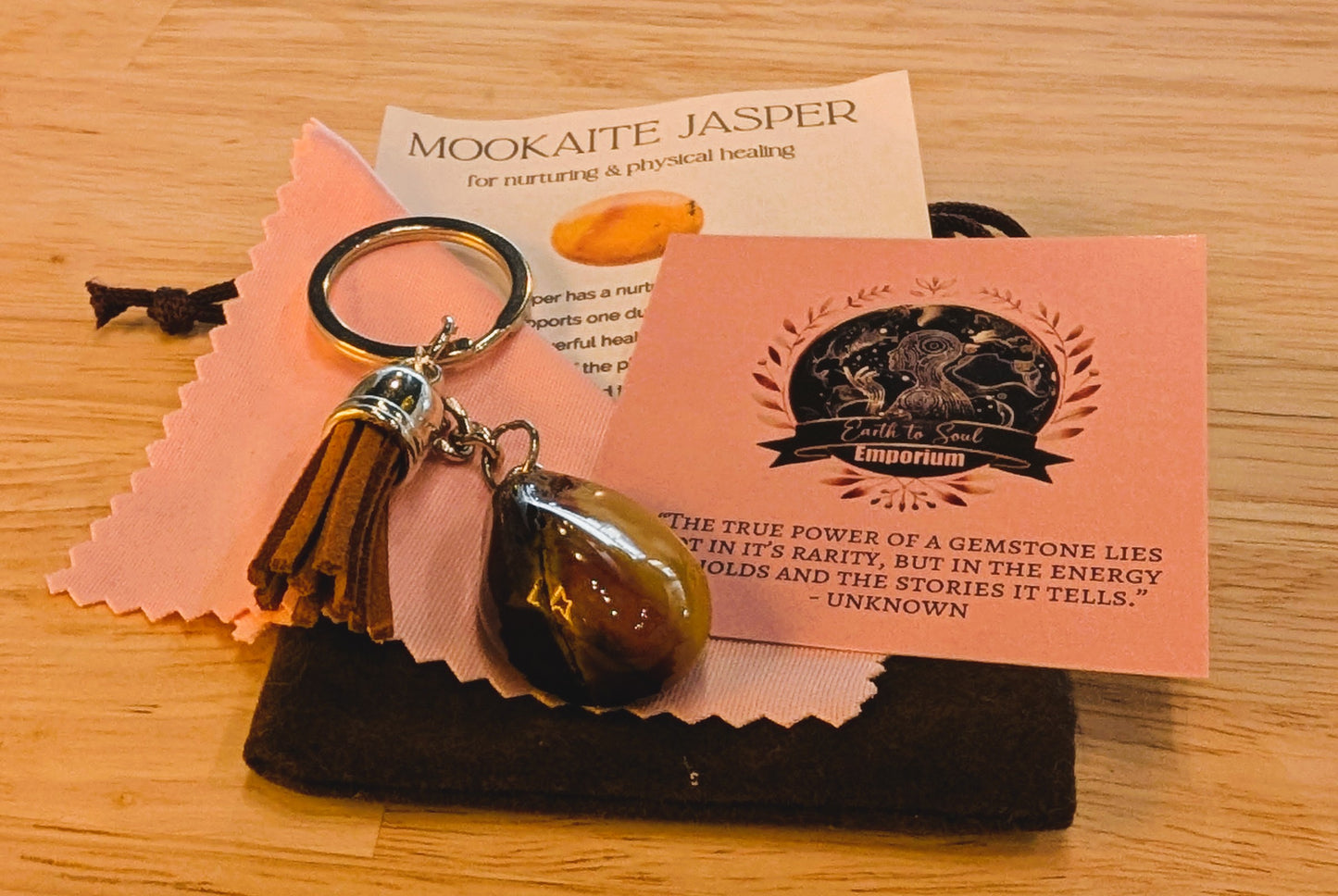 Crystal Gemstone Keychain