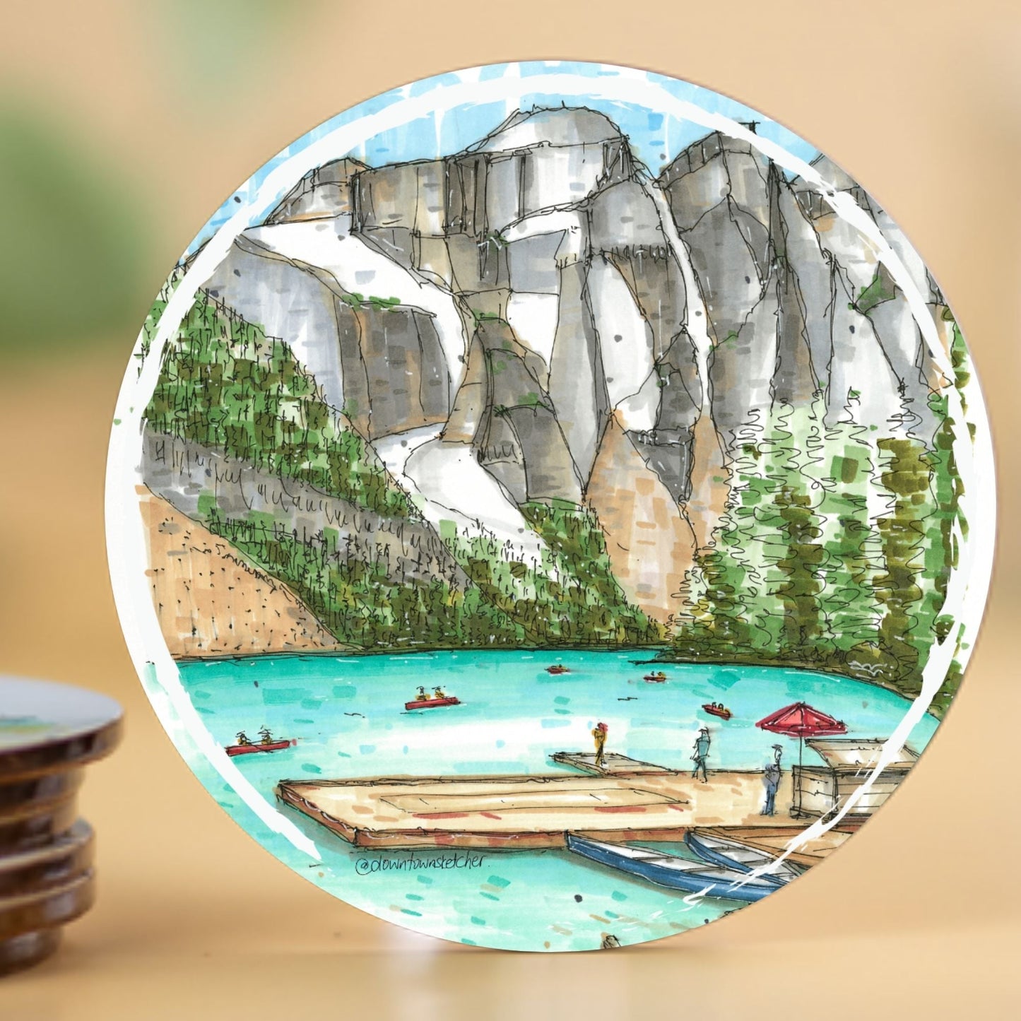 Artisan City Sketch Coasters - Alberta