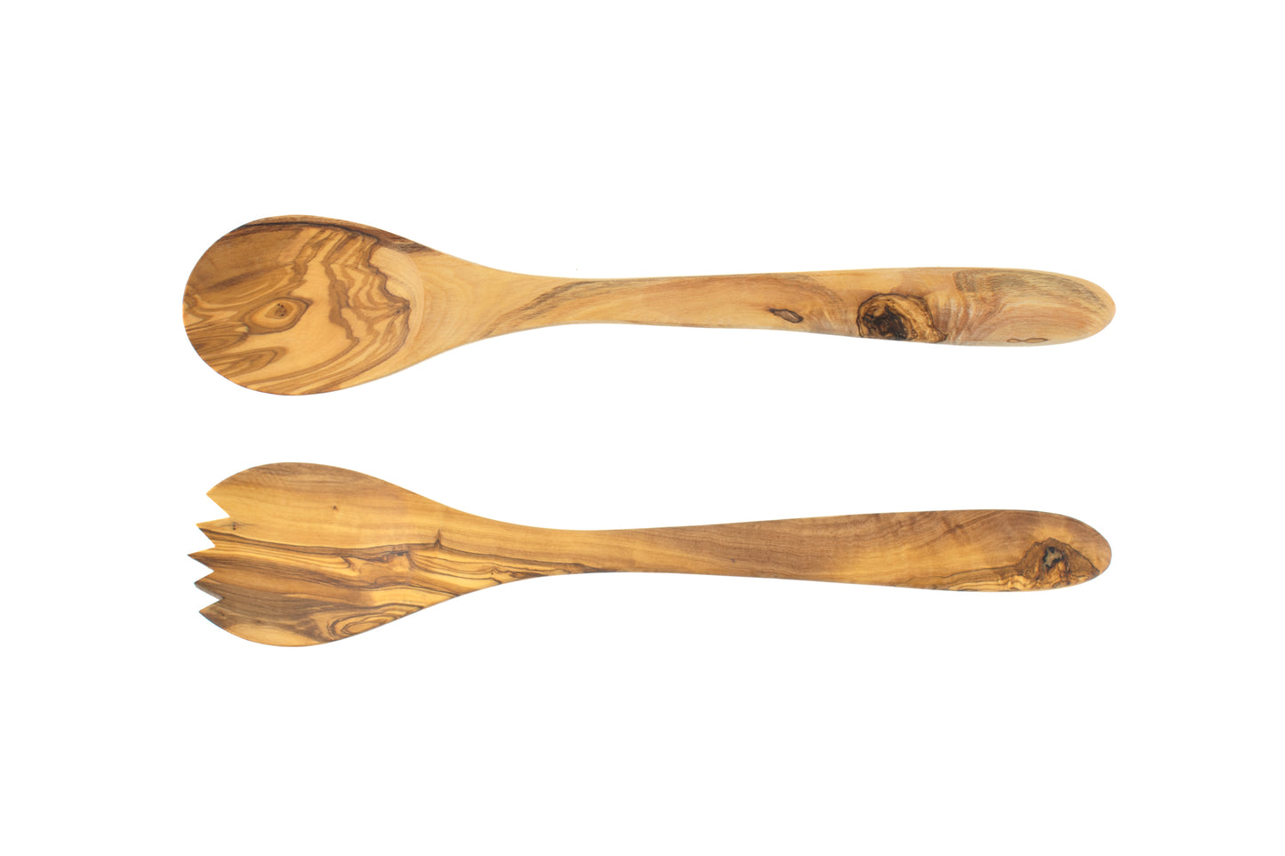 Olive Wood Salad Serving Set