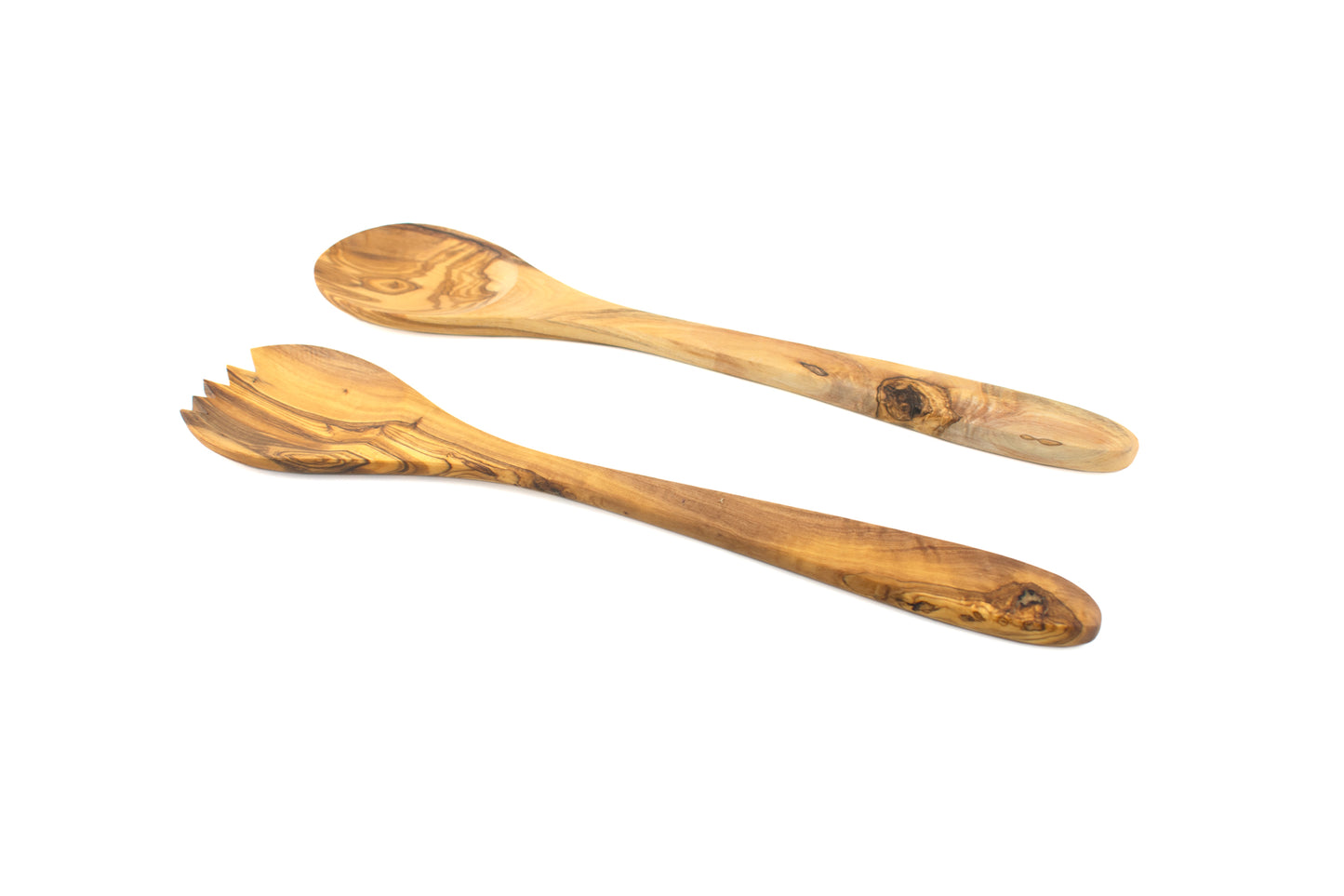 Olive Wood Salad Serving Set