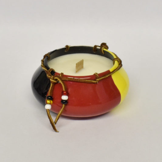Medicine wheel basket candle