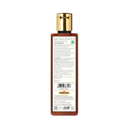 Khadi Traditional Pure Sweet Almond Oil