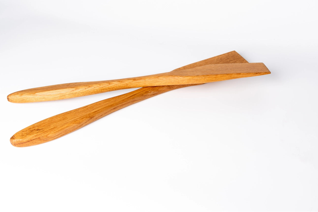 White Oak Wooden Spatula - Razor Style (One)