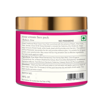 Khadi Traditional Rose Cream Face Pack