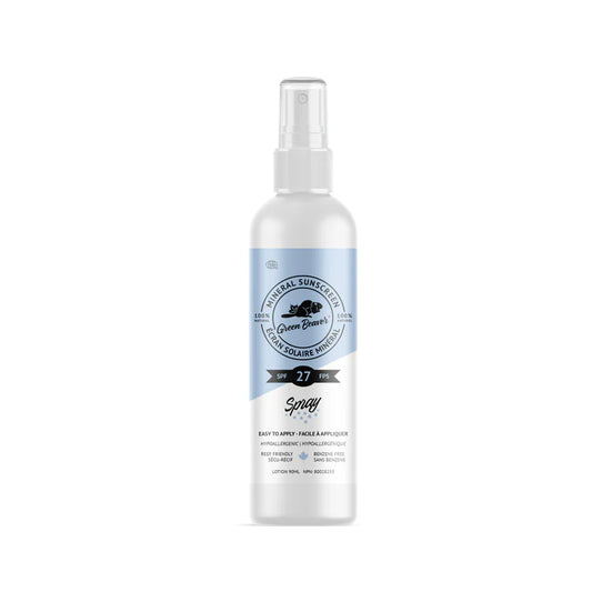 Biodegradable Canadian-Made Mineral Sunscreen - SPF 27 Spray