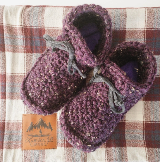 Adult Hand-made Wool Slippers - Ankle