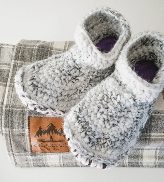 Adult Hand-made Wool Slippers - Ankle