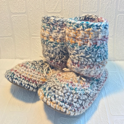 Adult Hand-made Wool Slippers - Tall