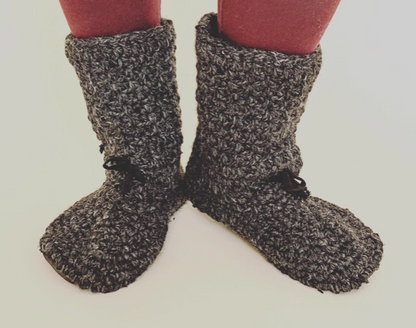 Adult Hand-made Wool Slippers - Tall