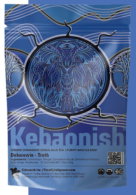 Kebaonish Truth Tea - Ginger Cinnamon Herbal Blue Tea