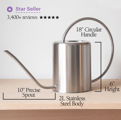 2L Stainless Steel Watering Can