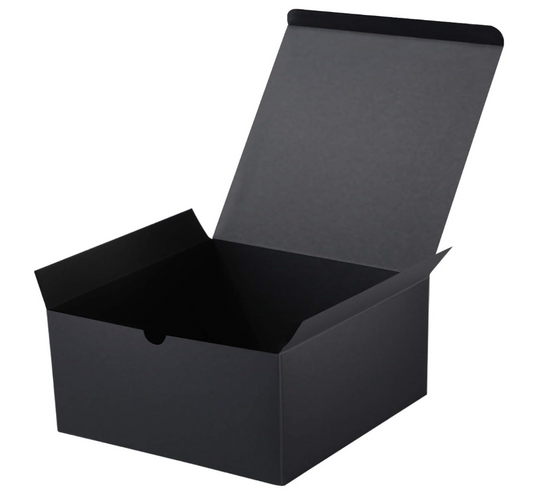 Matte Black Light Weight Gift Box (8 X 8 X 4")