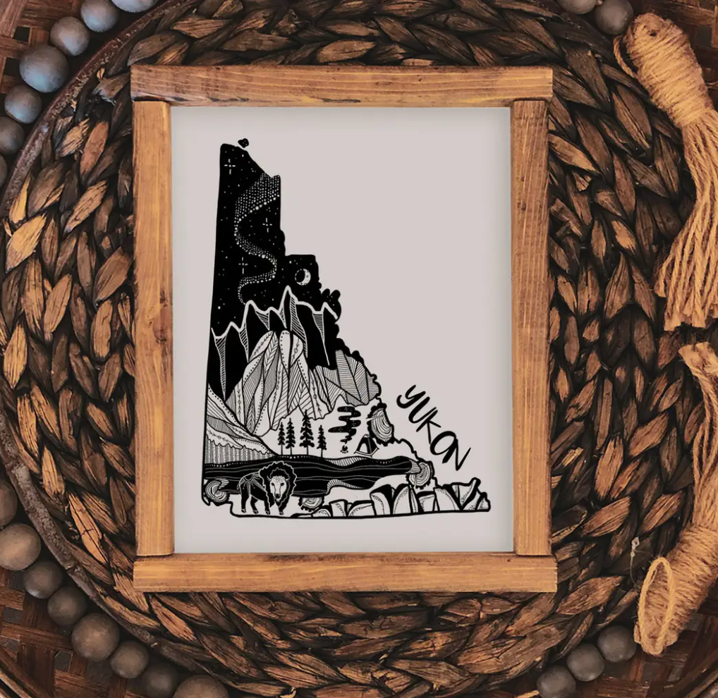 Canada / Province Black & White Art Prints (4 sizes)